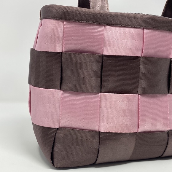 Harveys seatbelt bag purse. Brown and pink. - Picture 3 of 9